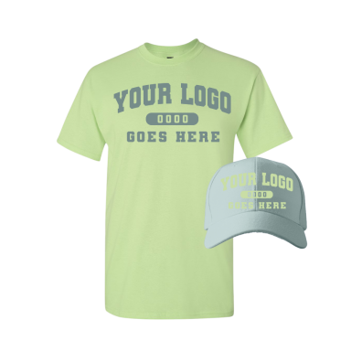 Combo C1201 Chambray / Pistachio Tee